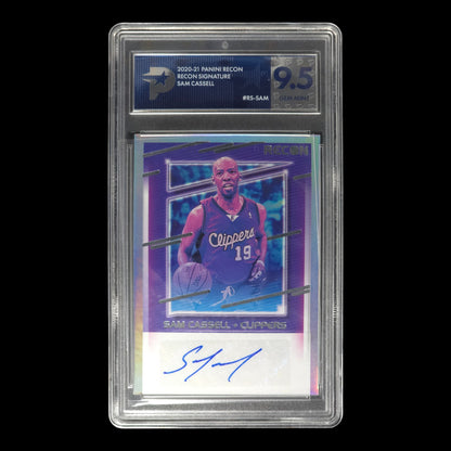 2020-21 SAM CASSELL Autograph Recon Clippers PSG 9.5 RS-SAM