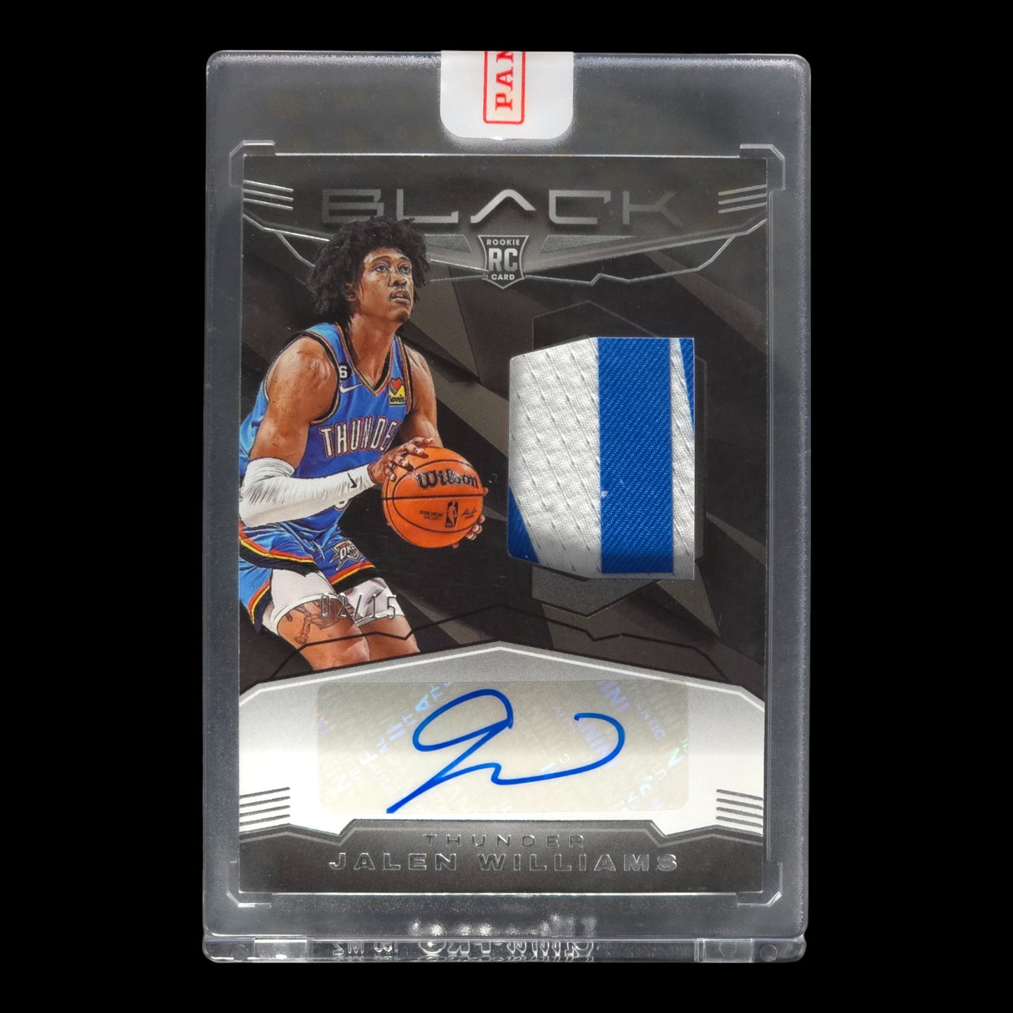 2022-23 JALEN WILLIAMS RPA Rookie Patch Auto 02/15 Panini Black RJM-JWL