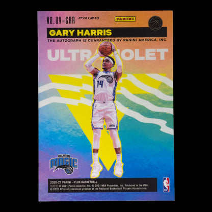 2020-21 GARY HARRIS Ultraviolet Prizm Auto Flux Magic UV-GHA