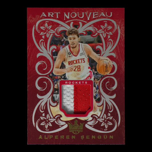 2023-24 ALPEREN SENGUN Art Nouveau Game Worn Court Kings 3/25 AN-SEN