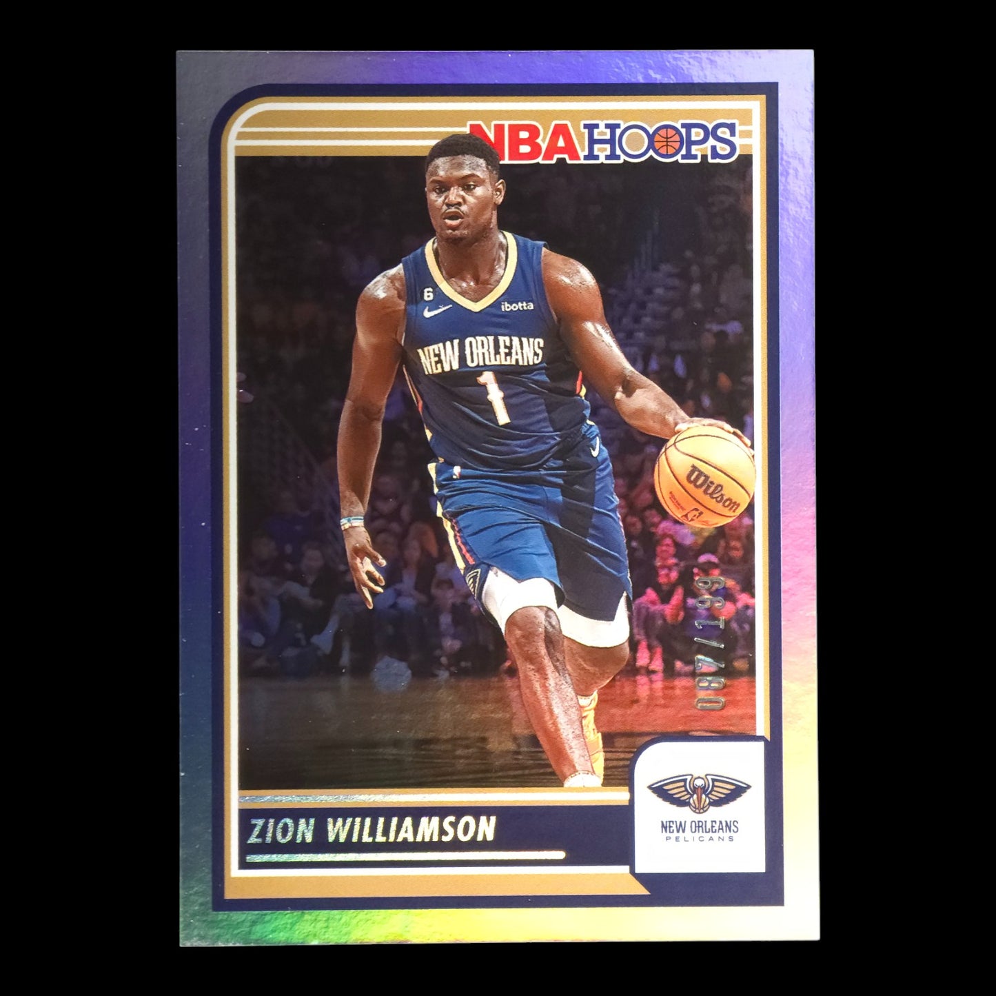 2023-24 ZION WILLIAMSON Silver 87/199 Hoops Pelicans #15