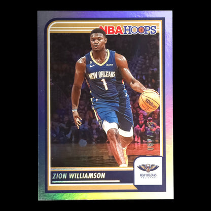 2023-24 ZION WILLIAMSON Silver 87/199 Hoops Pelicans #15