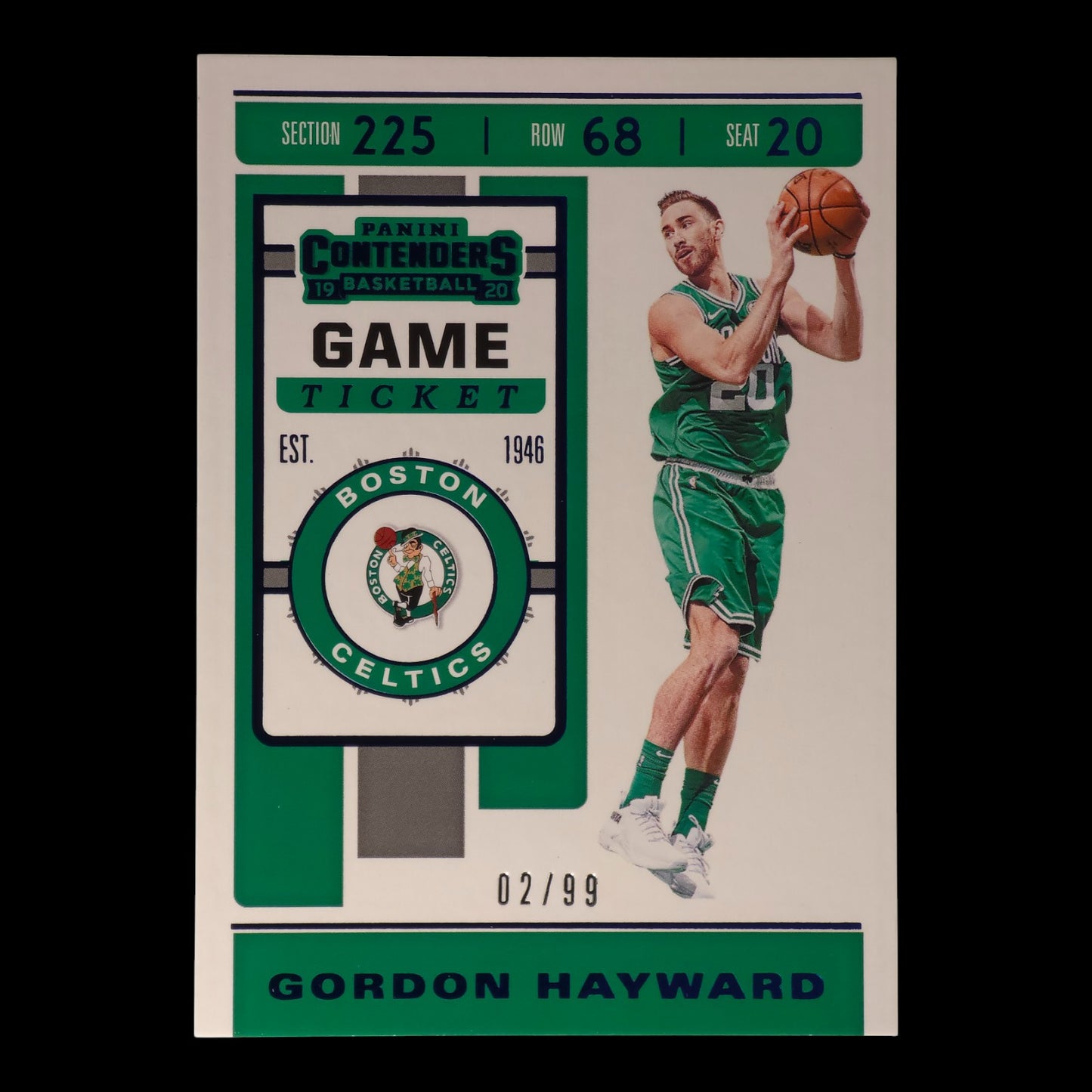 2019-20 GORDON HAYWARD Purple Game Ticket 2/99 Contenders #35