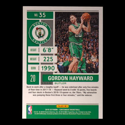 2019-20 GORDON HAYWARD Purple Game Ticket 2/99 Contenders #35