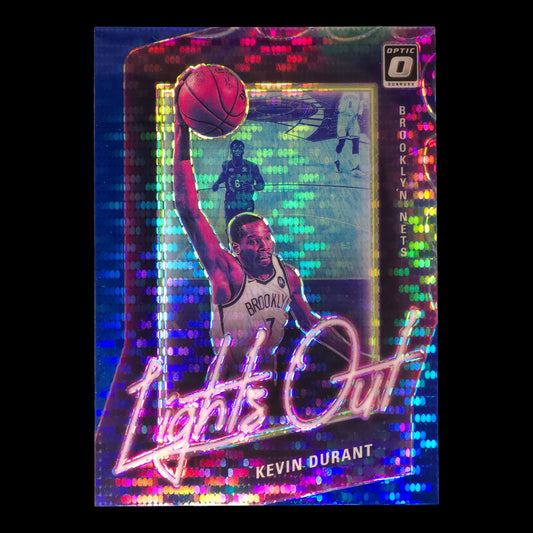 2020-21 KEVIN DURANT Lights Out Blue Pulsar Prizm Donruss Optic #8