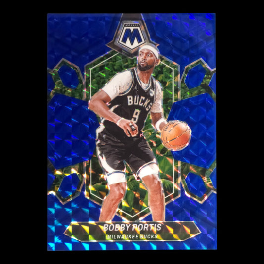 2023-24 BOBBY PORTIS Blue 166/199 Mosaic Bucks #181