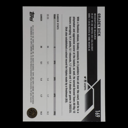 2023-24 GRADEY DICK Rookie Prizm Refractor Topps Chrome #169