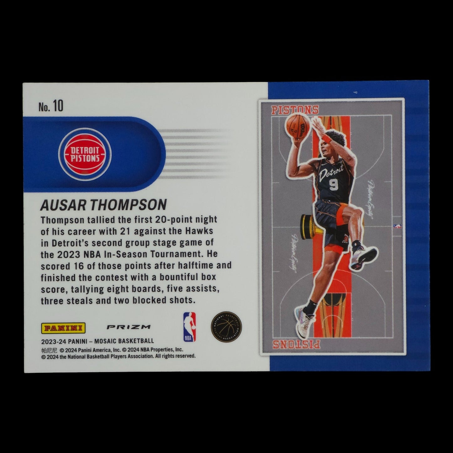 2023-24 AUSAR THOMPSON In Season Tournament Rookie Mosaic #10