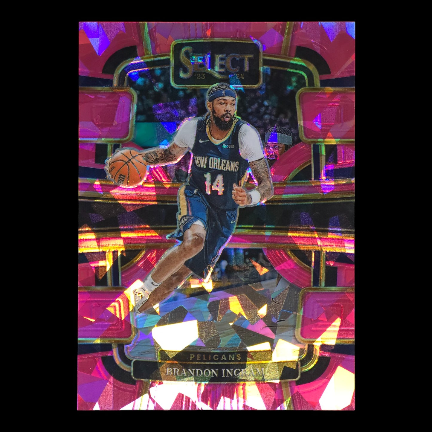 2023-24 BRANDON INGRAM Pink Cracked Ice 40/99 Select Pelicans #28