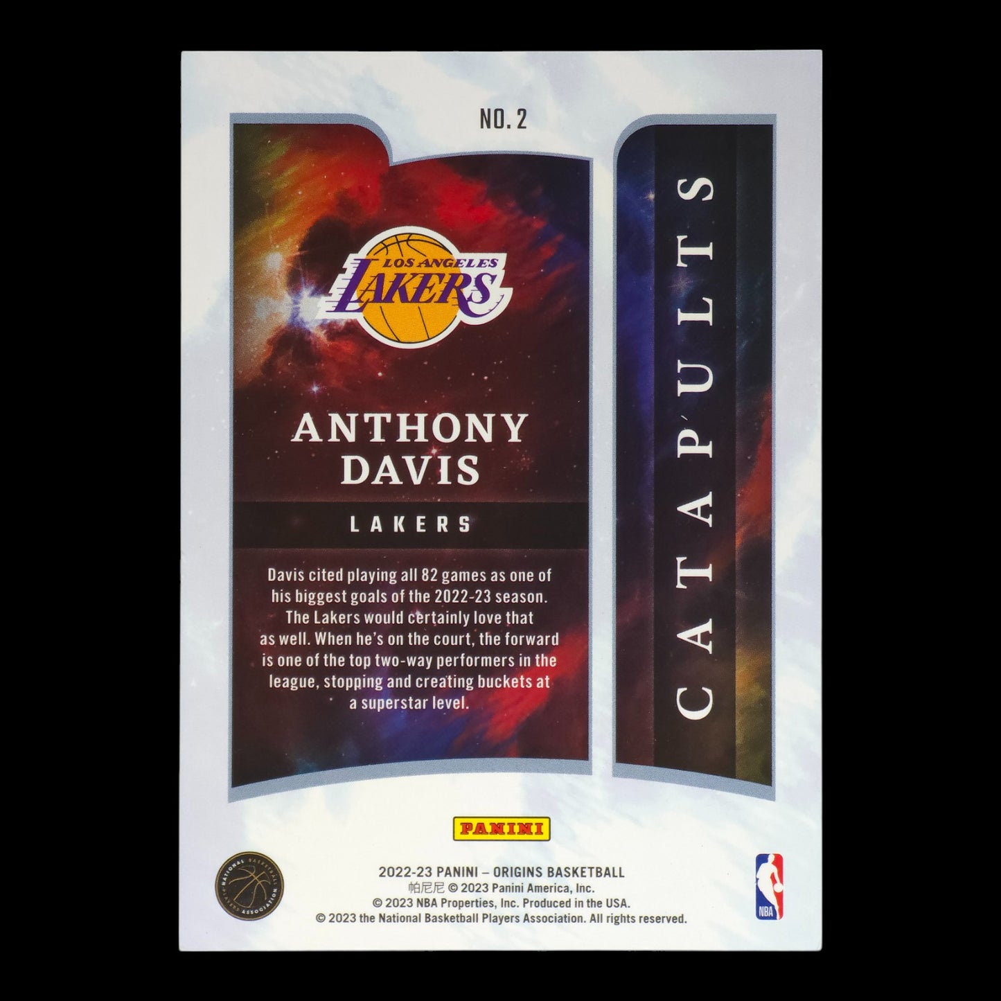 2022-23 ANTHONY DAVIS Catapults Origins Lakers #2