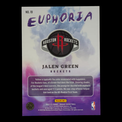 2022-23 JALEN GREEN Euphoria Origins Rockets #19