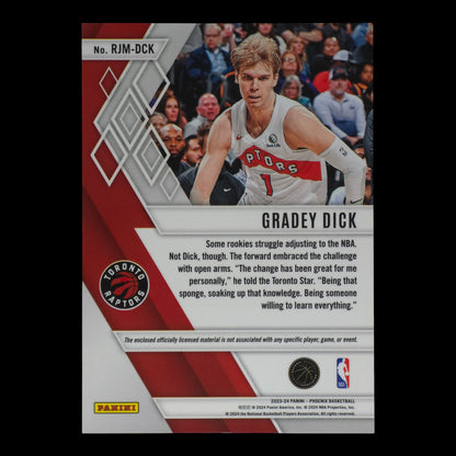 2023-24 GRADEY DICK Rookie Jumbo Materials Phoenix Raptors RJM-DCK