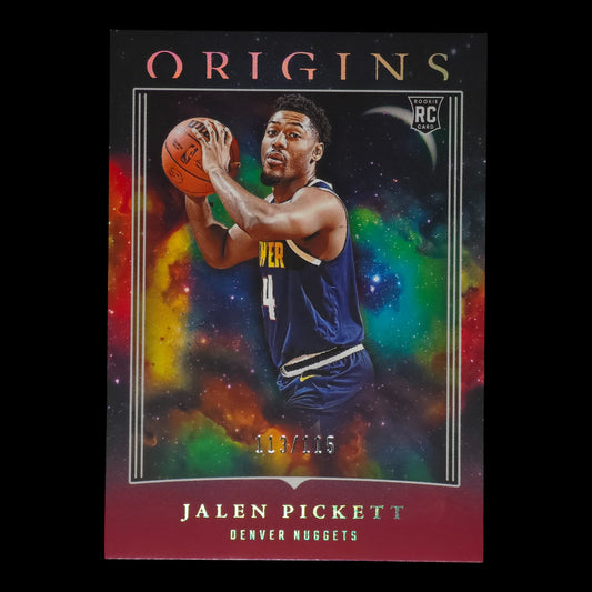 2023-24 JALEN PICKETT Rookie Burgundy 113/115 Origins Nuggets #67