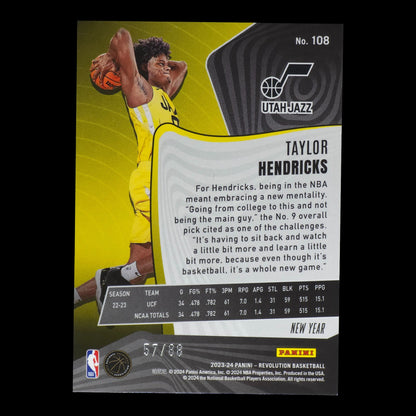 2023-24 TAYLOR HENDRICKS Rookie New Year 57/88 Revolution Jazz #108