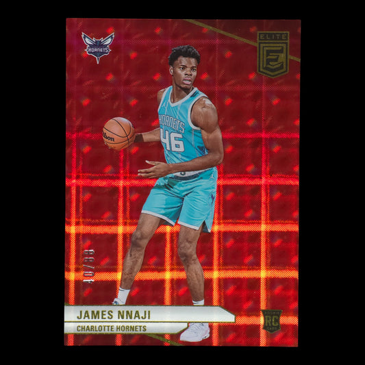2023-24 JAMES NNAJI Rookie International Red 40/88 Elite Hornets #243