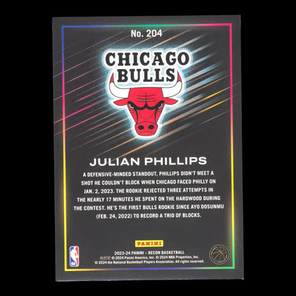 2023-24 JULIAN PHILLIPS Rookie Bronze 5/299 Recon #204