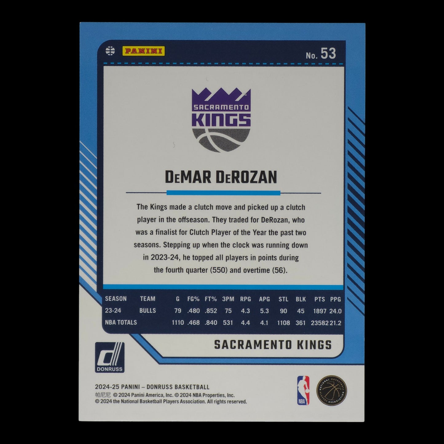 2024-25 DeMAR DeROZAN Red Star 79/125 Donruss #53