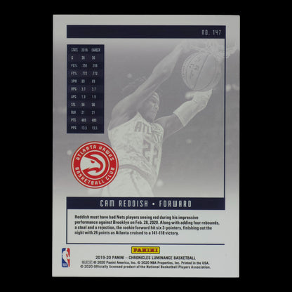 2019-20 CAM REDDISH RC Luminance Blue Foil 33/99 Chronicles #147