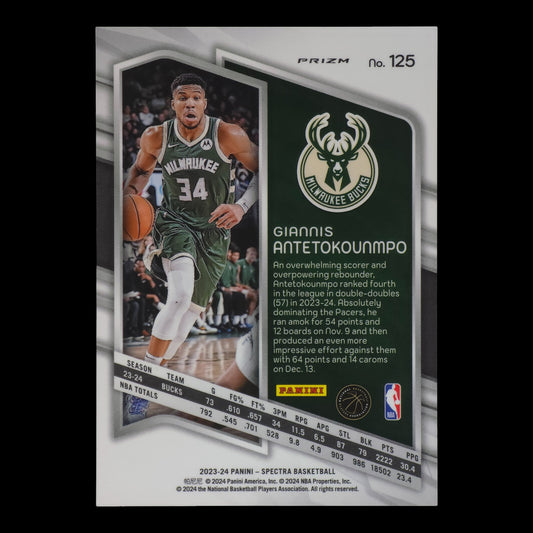 2023-24 GIANNIS ANTETOKOUNMPO Red Prizm Spectra #125