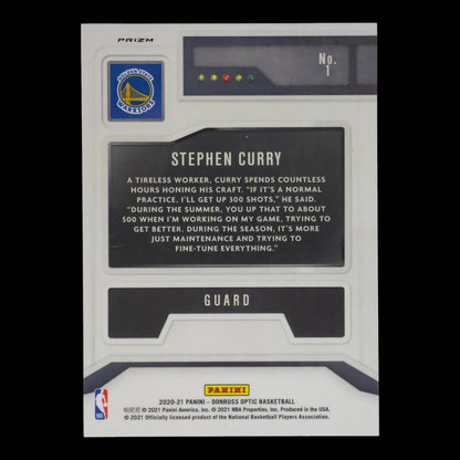 2020-21 STEPHAN CURRY T-Minus 3,2,1 Purple Optic Warriors #1