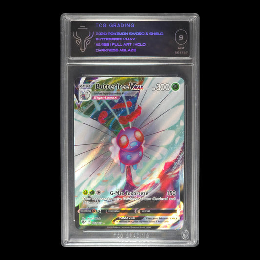 2020 Sword & Shield BUTTERFREE VMAX Full Art Holo 002/189 Darkness Ablaze