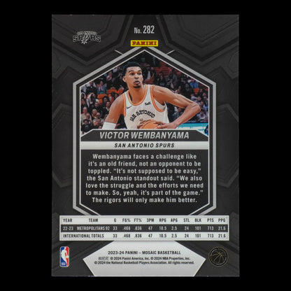 2023-24 VICTOR WEMBANYAMA Rookie City Edition Mosaic Spurs #282-1