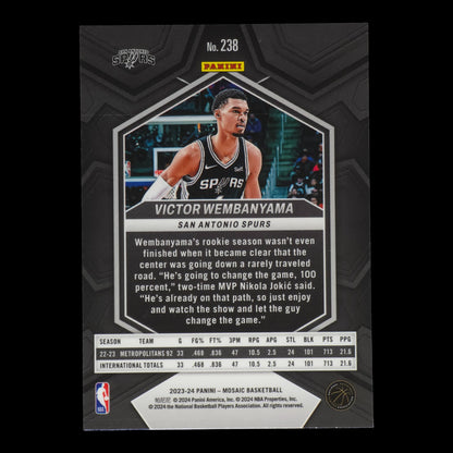 2023-24 VICTOR WEMBANYAMA Rookie Mosaic Spurs #238