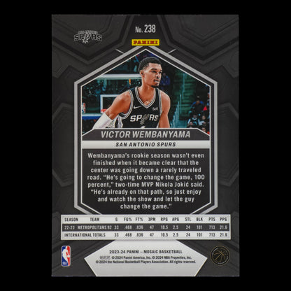 2023-24 VICTOR WEMBANYAMA Rookie Mosaic Spurs #238-1