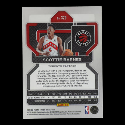 2021-22 SCOTTIE BARNES Rookie Prizm Raptors #320