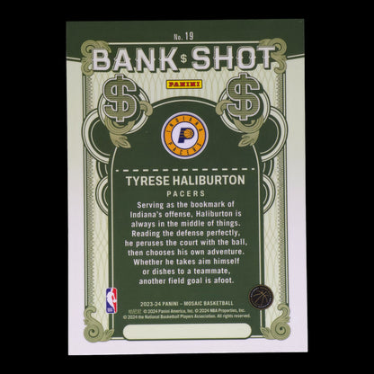 2023-24 TYRESE HALIBURTON Bank Shot Mosaic Pacers #19