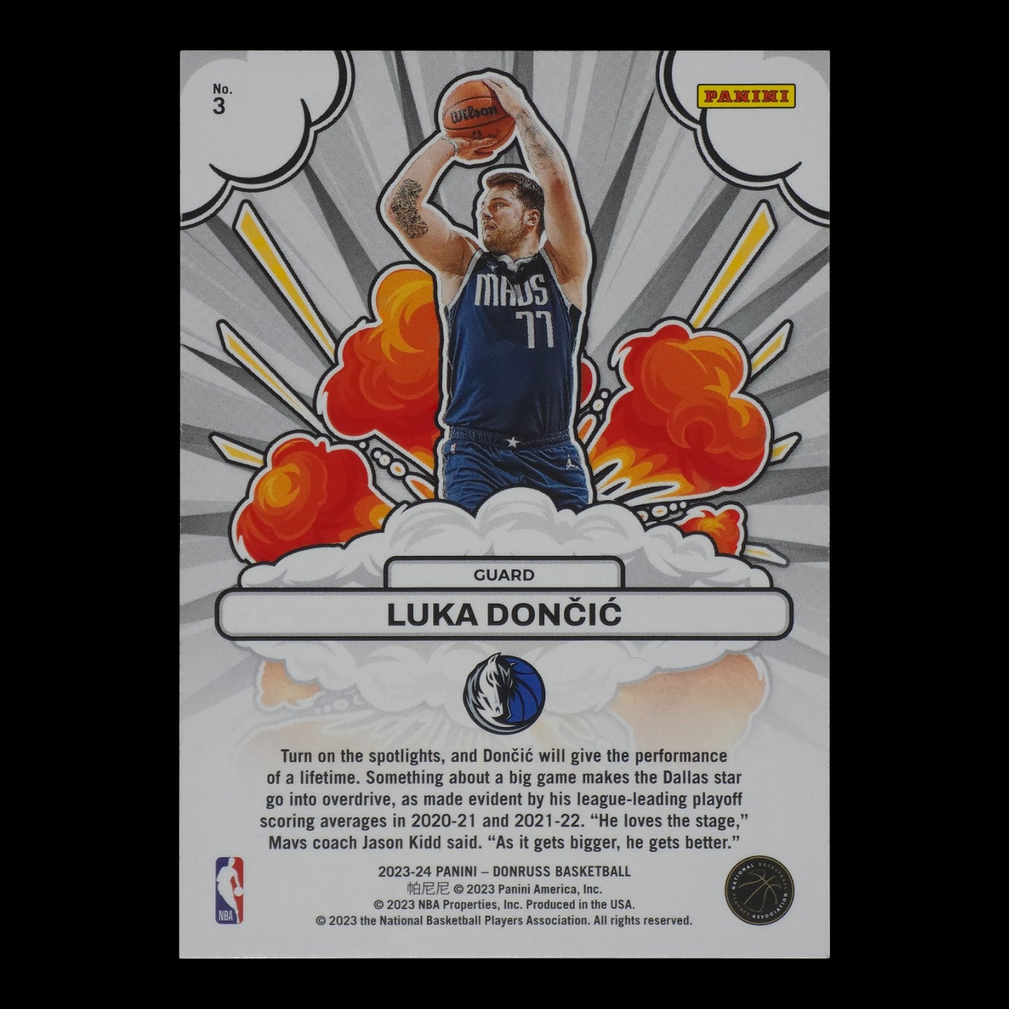 2023-24 LUKA DONCIC Bomb Squad Donruss Mavericks #3