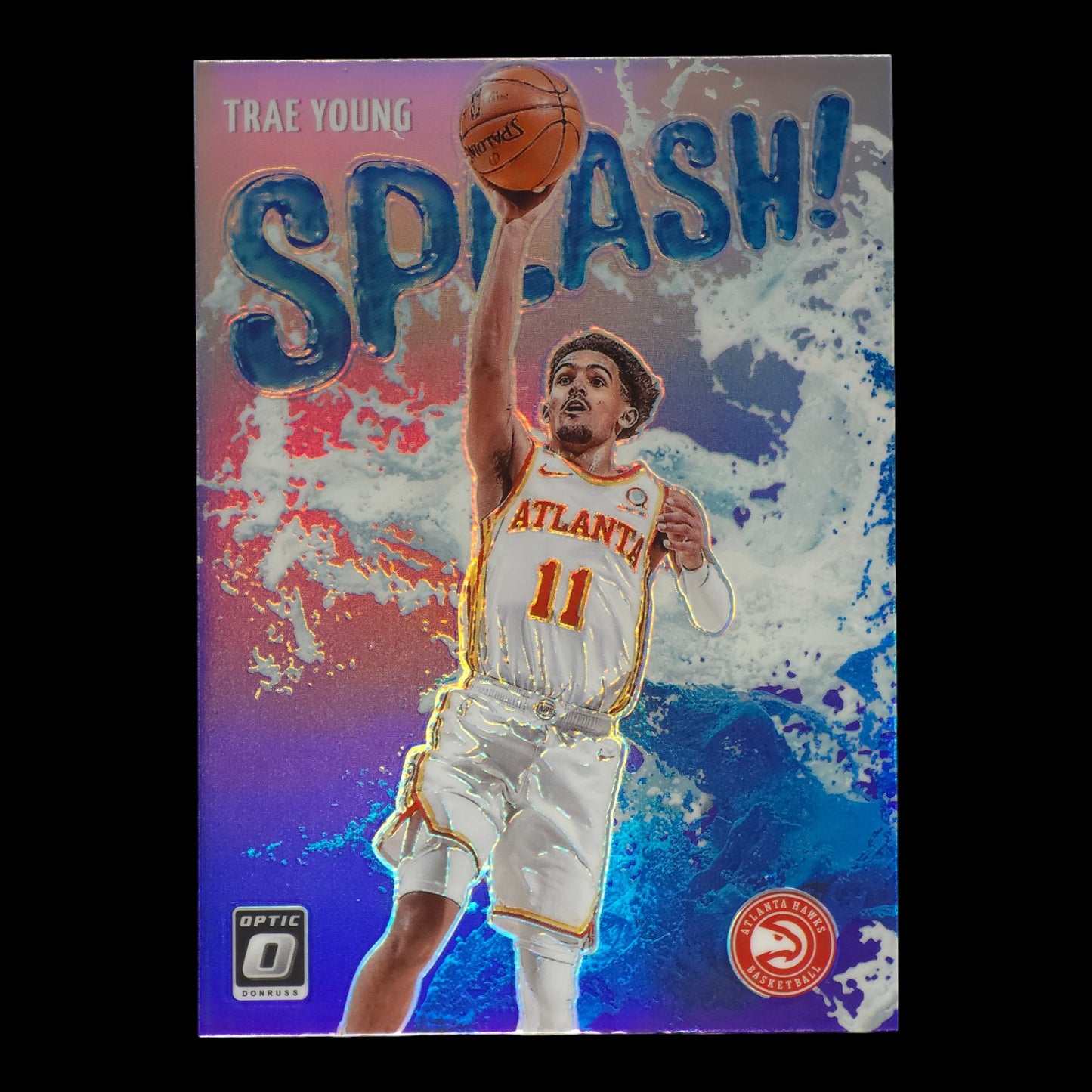 2021-22 TRAE YOUNG Purple Splash Optic Hawks #5