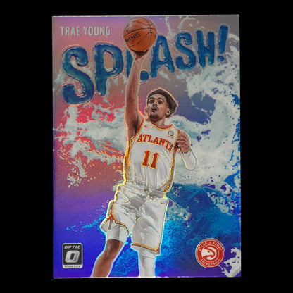 2021-22 TRAE YOUNG Purple Splash Optic Hawks #5