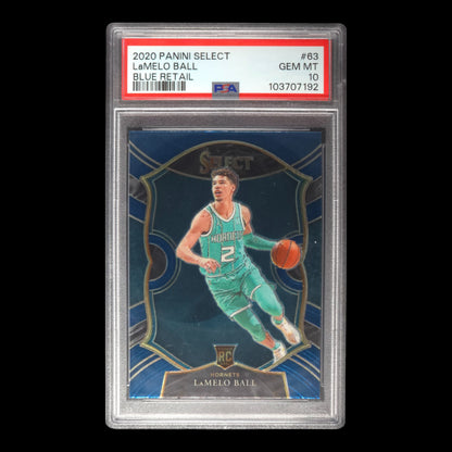 2020-21 Lamelo Ball Rookie PSA 10 Select Hornets #63