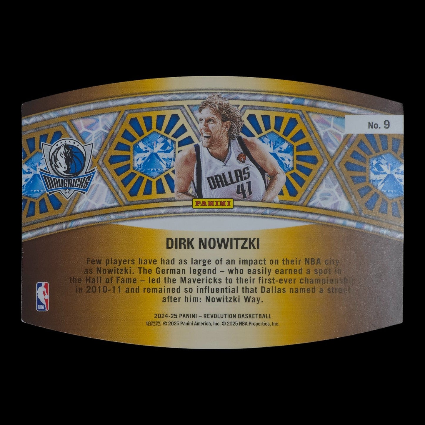 2024-25 DIRK NOWITZKI Ring Bearers Die Cut Revolution Mavericks #9