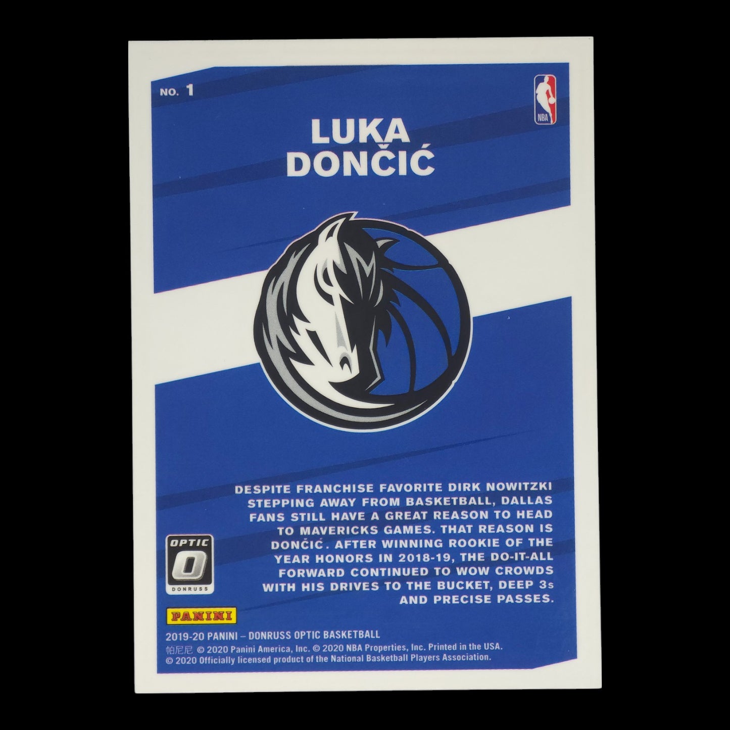 2019-20 LUKA DONCIC My House Donruss Mavericks #1