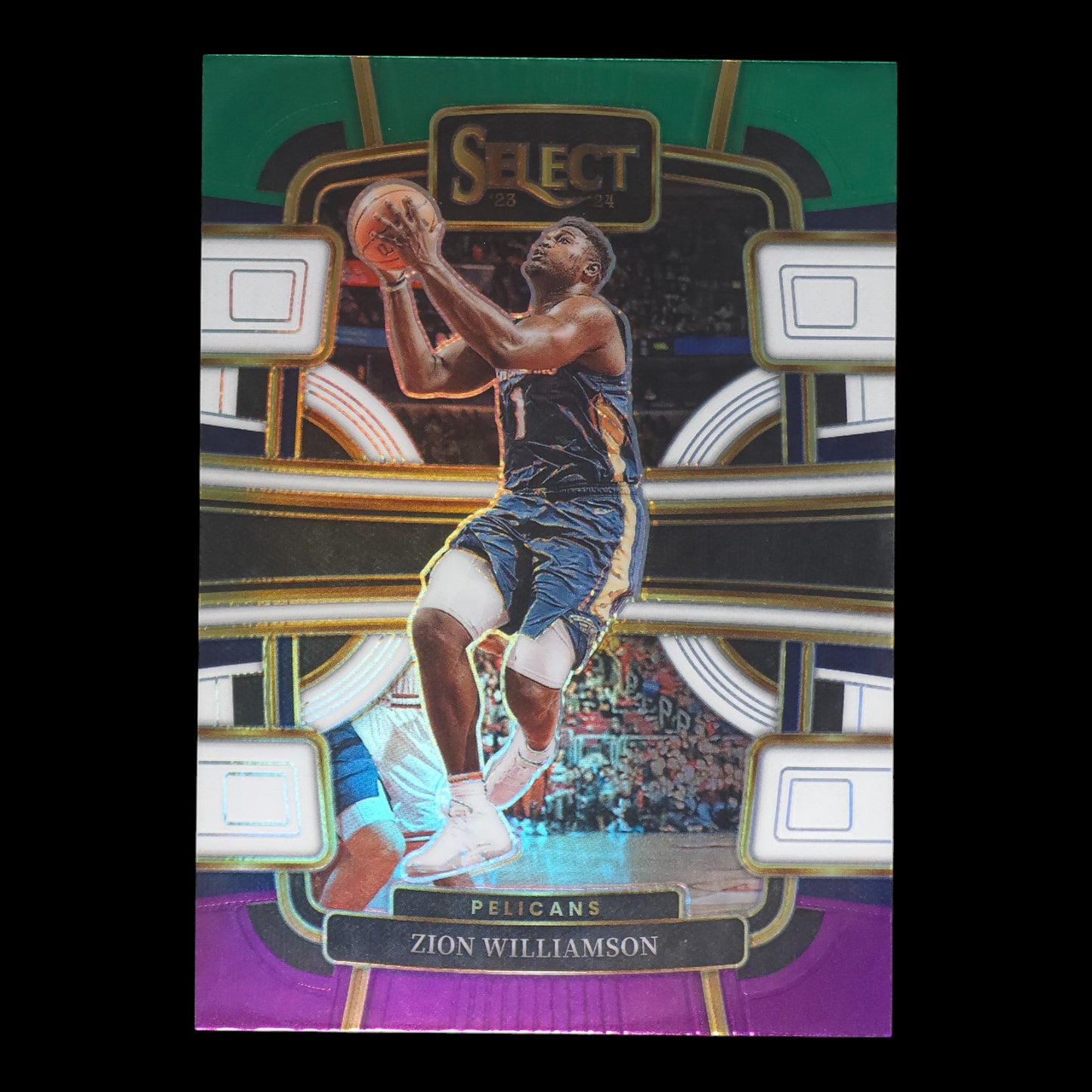 2023-24 ZION WILLIAMSON Concourse Green, White Purple Select Pelicans #36