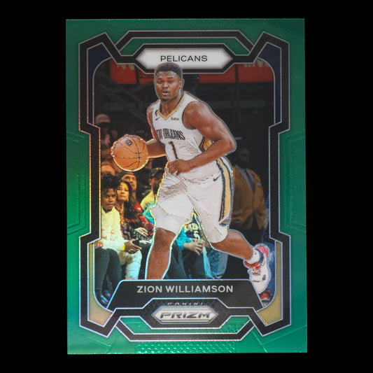 2023-24 ZION WILLIAMSON Green Prizm Pelicans #27