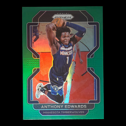2021-22 ANTHONY EDWARDS Green Prizm Timberwolves #137