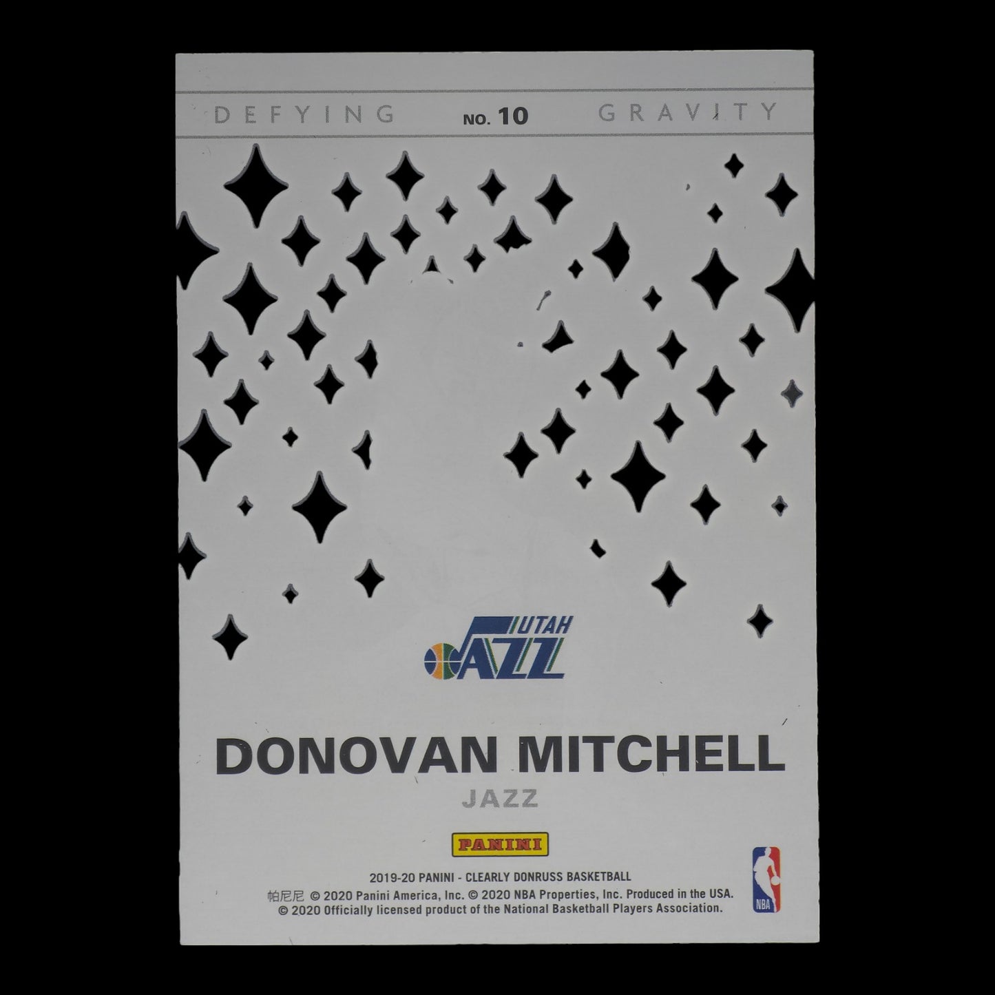 2019-20 DONOVAN MITCHELL Defying Gravity Donruss Cavs #10