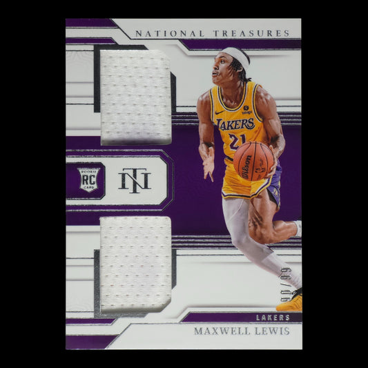 2023-24 MAXWELL LEWIS Rookie Dual Materials 90/99 National Treasures RD-MAX