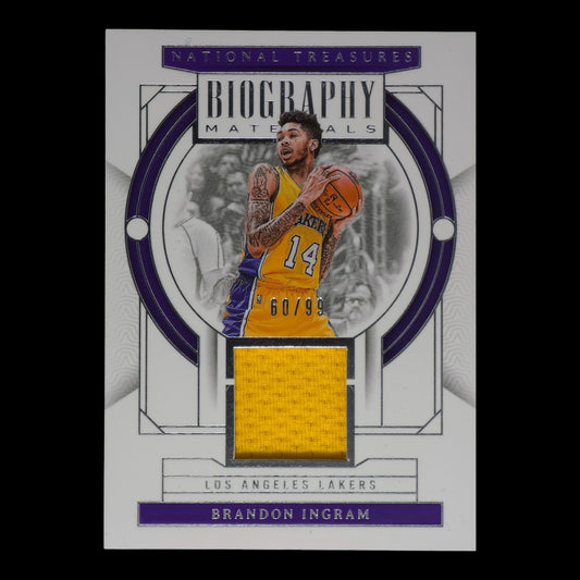 2023-24 BRANDON INGRAM Biography Materials Game Worn 60/99 National Treasures