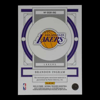 2023-24 BRANDON INGRAM Biography Materials Game Worn 60/99 National Treasures