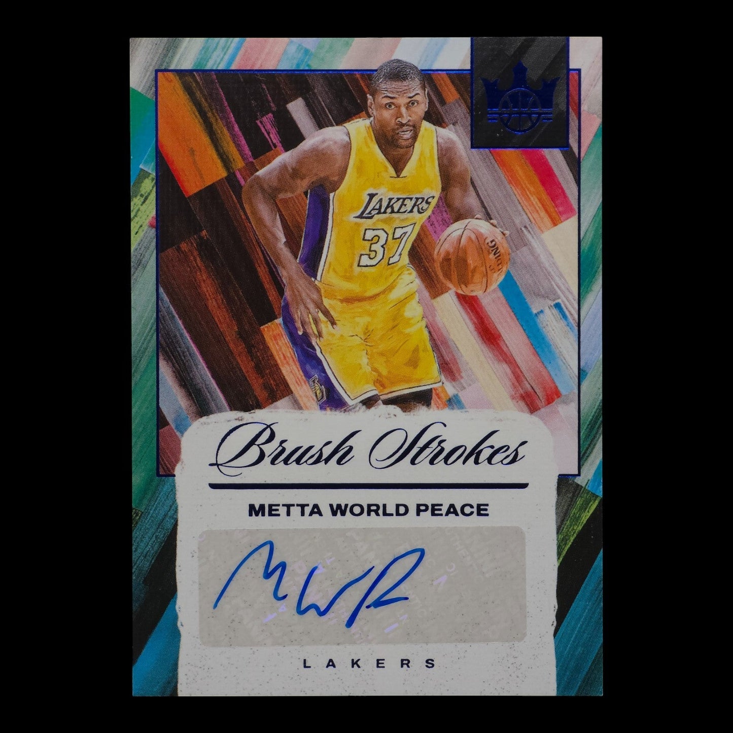2024-25 METTA WORLD PEACE Brush Strokes 17/25 Court Kings Lakers BR-MWP