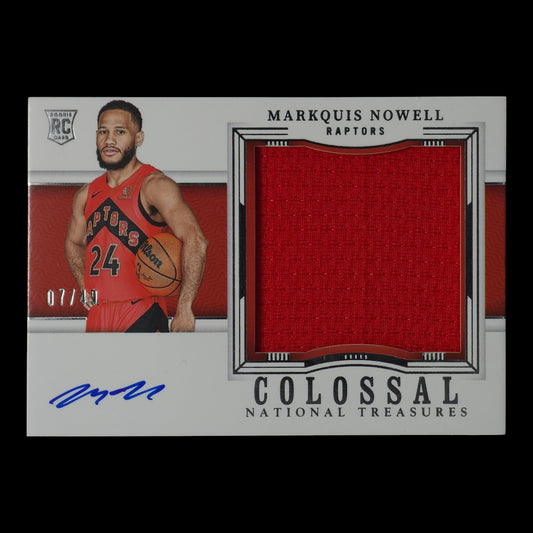 2023-24 MARKQUIS NOWELL Colossal Materials RPA 07/49 National Treasures CMA-MNW