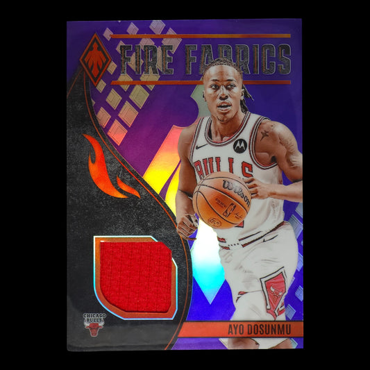 2023-24 AYO DOSUNMU Fire Fabrics Game Worn 83/99 Phoenix Bulls FF-AYO