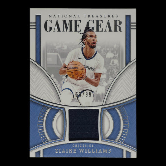 2023-24 ZIAIRE WILLIAMS Game Gear Game Worn 63/99 National Treasures GG-WIL