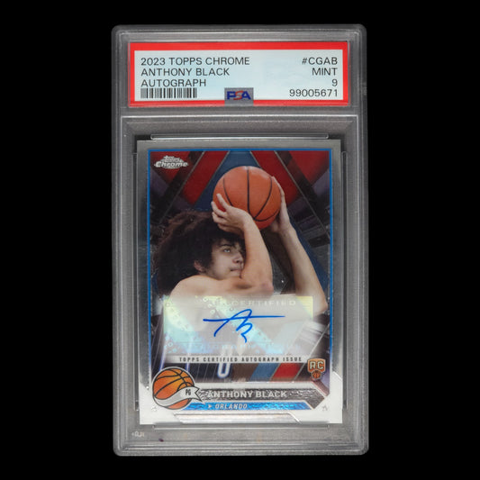 2023-24 ANTHONY BLACK Topps Certified Autograph PSA 9 Topps Chrome CG-AB
