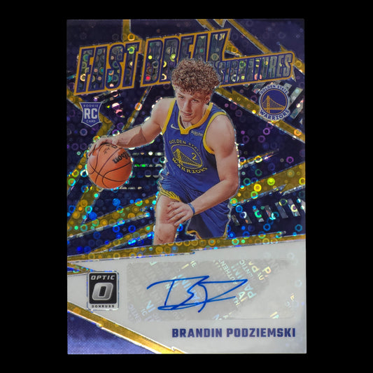2023-24 Brandin Podziemski Fast Break Signatures Rookie Optic GWS FBS-POD