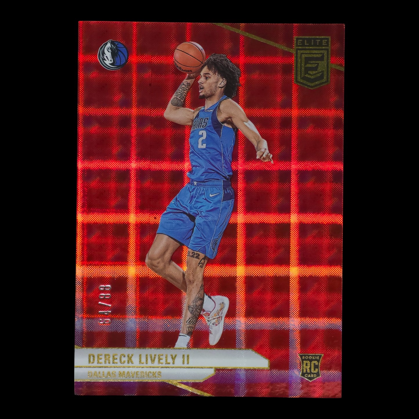 2023-24 DERICK LIVELY II Rookie Red 64/88 Elite Mavericks #229
